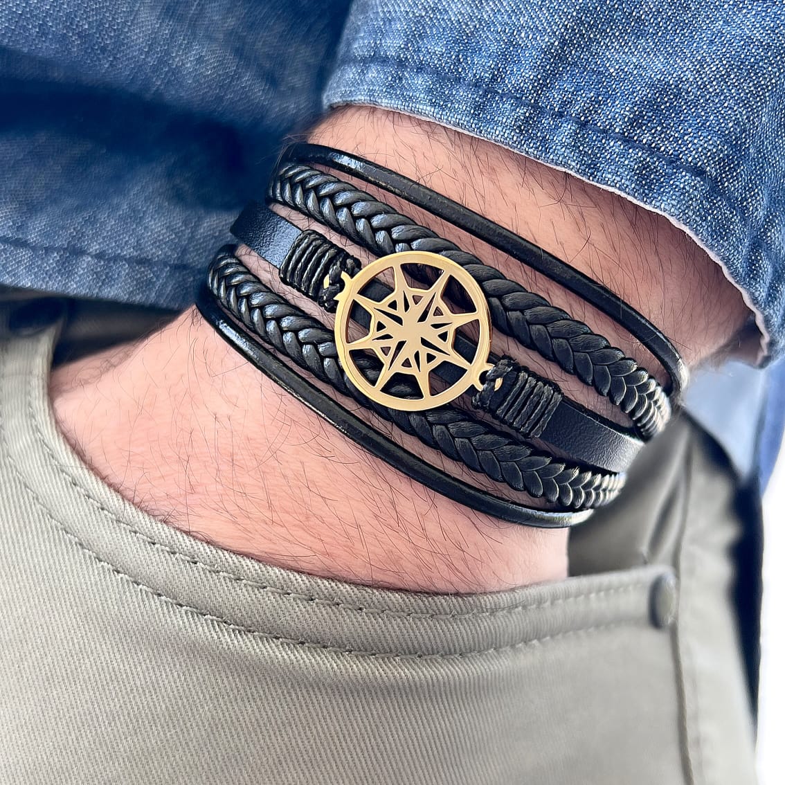 Northern Star Silver Men's Bracelet