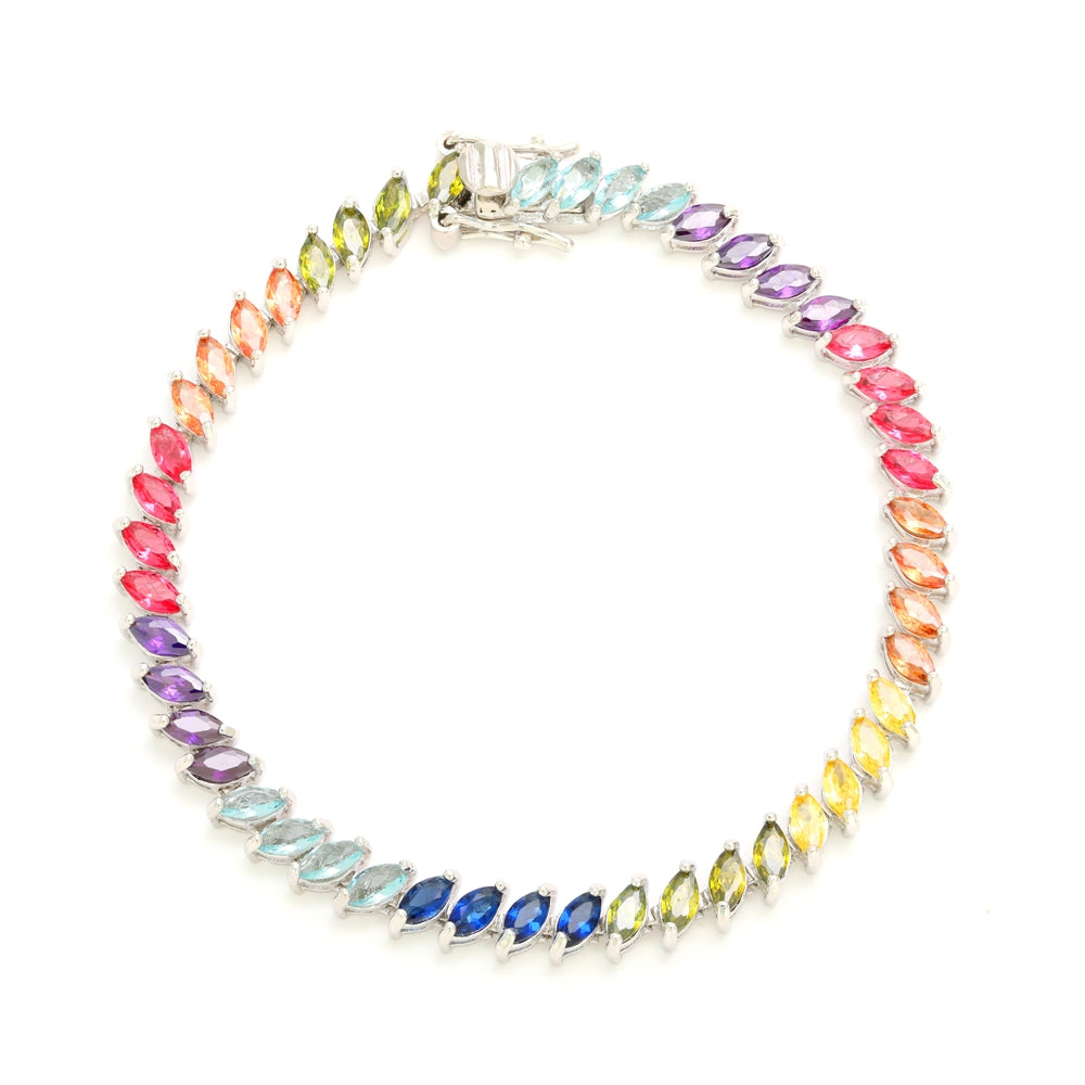 Yass 0.1Ct Rainbow Tennis Bracelet