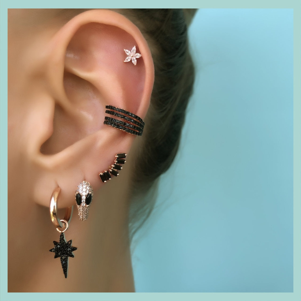 Flowery Shine Dots Earrings
