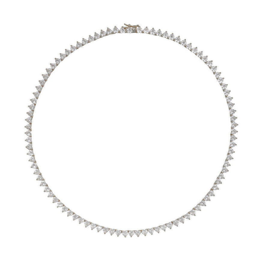 Hearts Tennis Necklace (4MM)