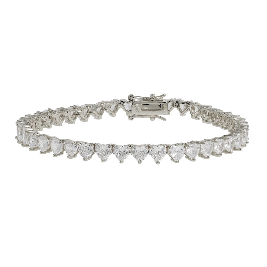 Hearts Yellow Tennis Bracelet (4MM)