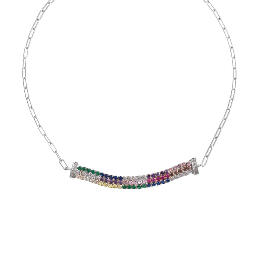 Rainbow Lines Casual Necklace
