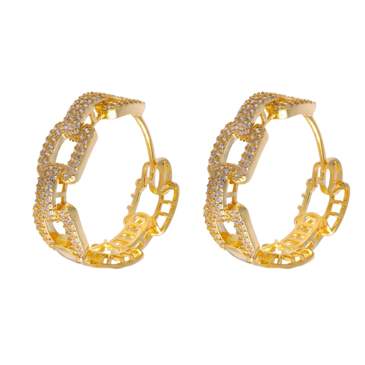 Chain Hoops Casual Earrings