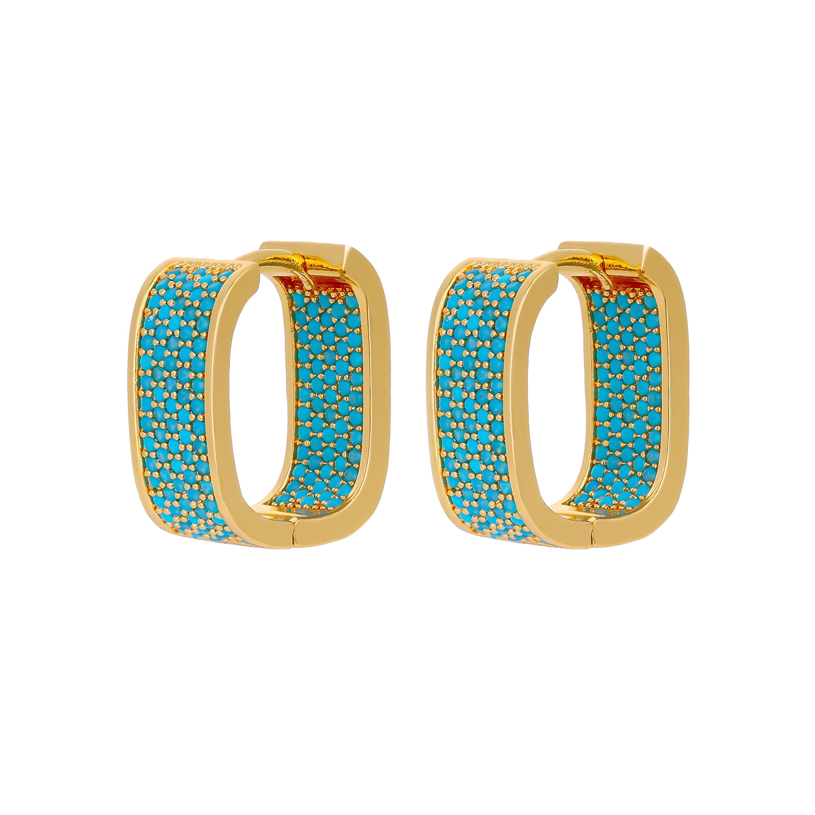 Squaria Turquoise Casual Earrings