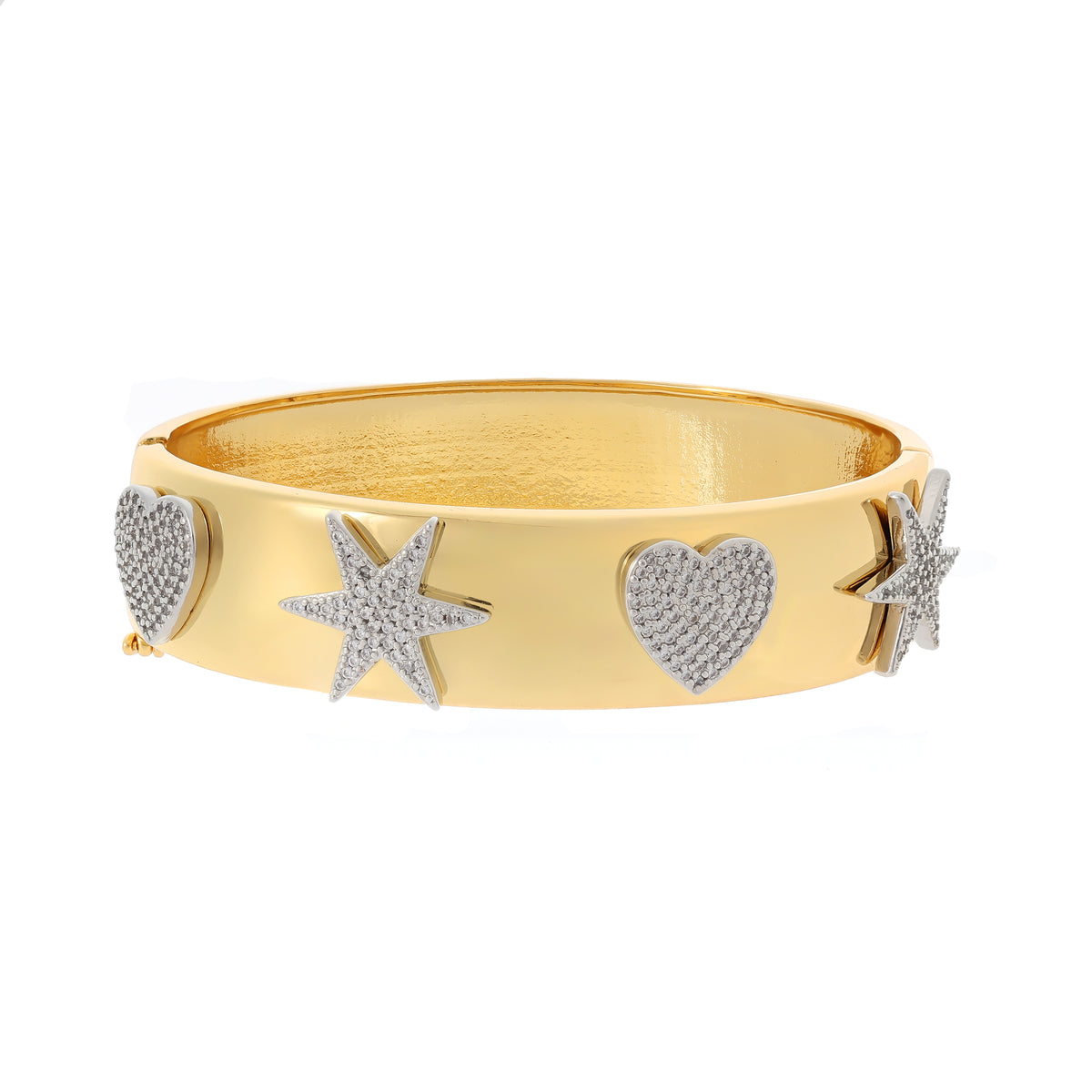 Stars & Hearts Bangle Bracelet