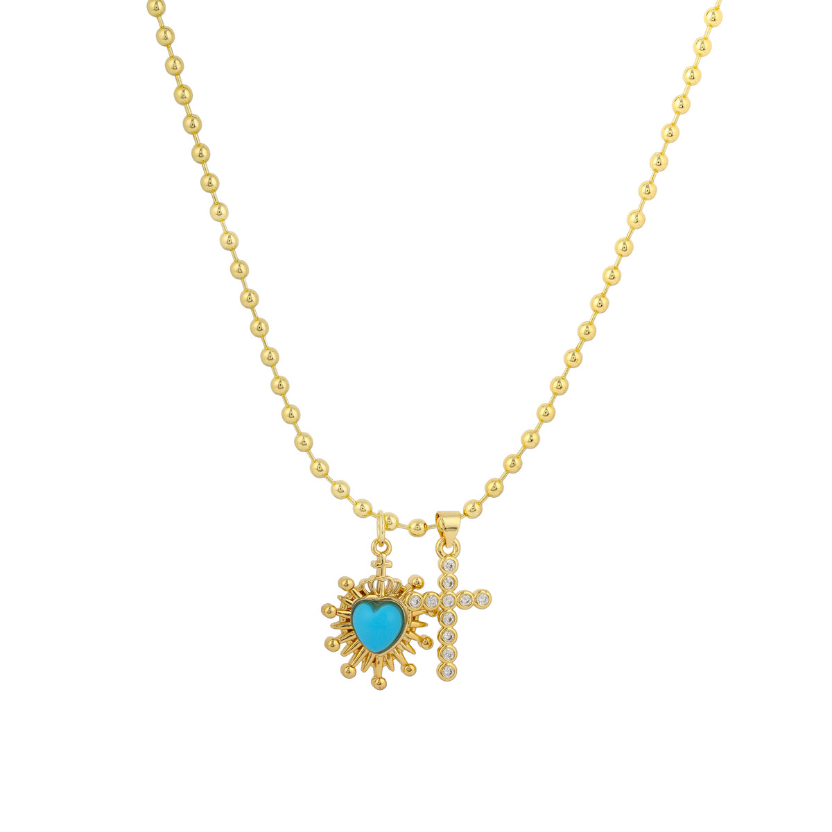 Heart & Cross Casual Necklace