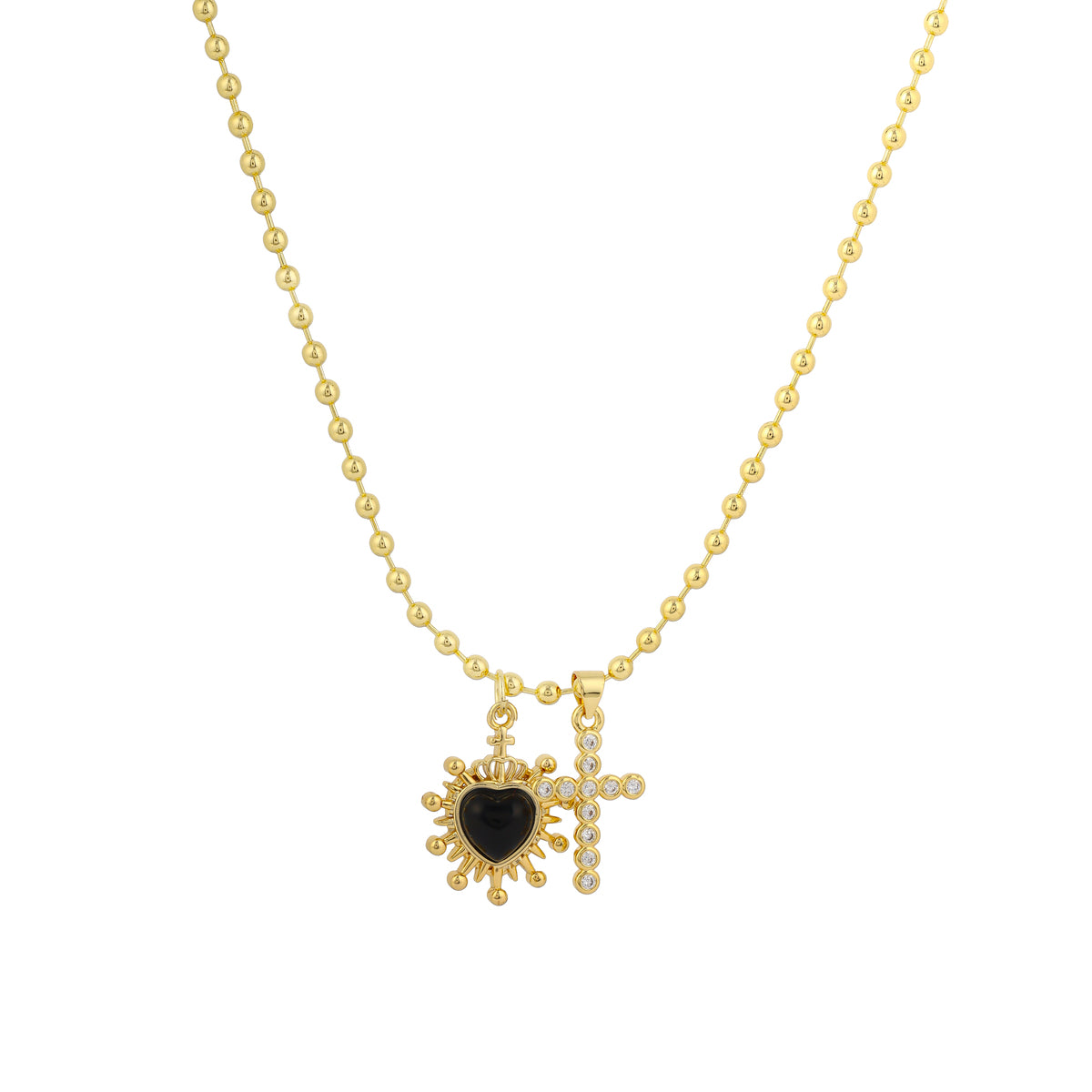 Heart & Cross Casual Necklace