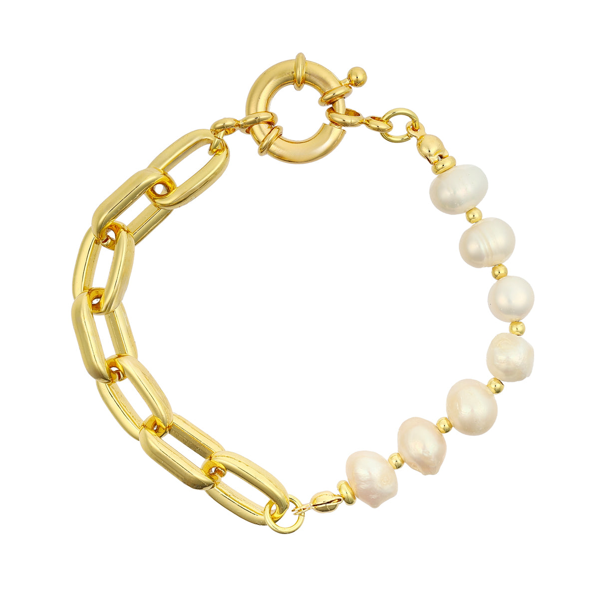 Double Chain Pearl Bracelet