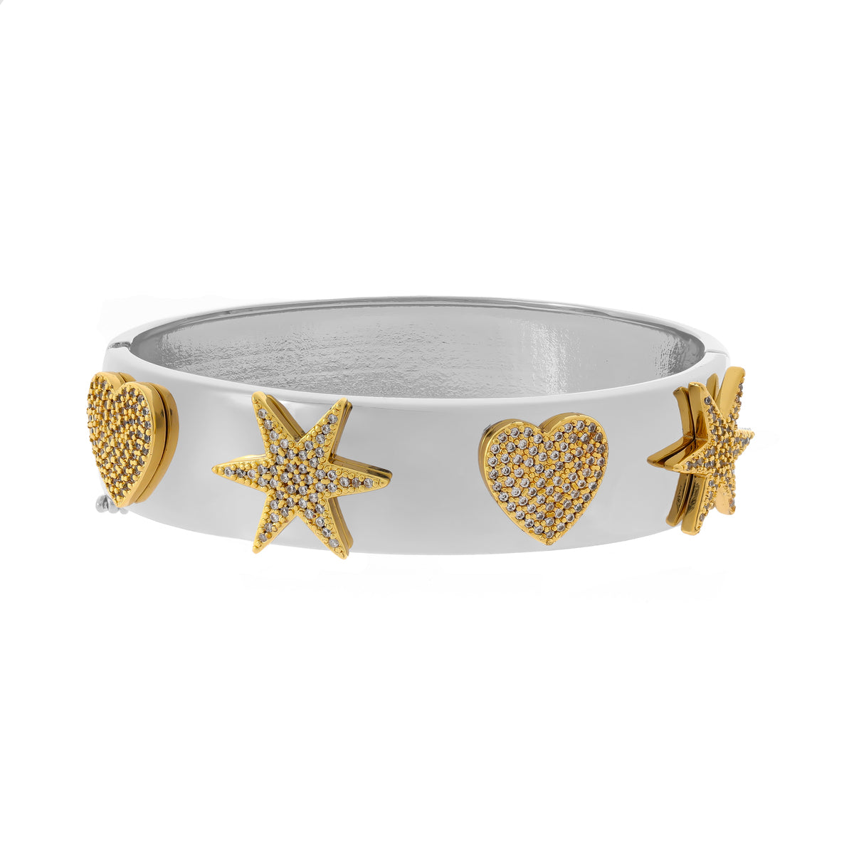 Stars & Hearts Bangle Bracelet