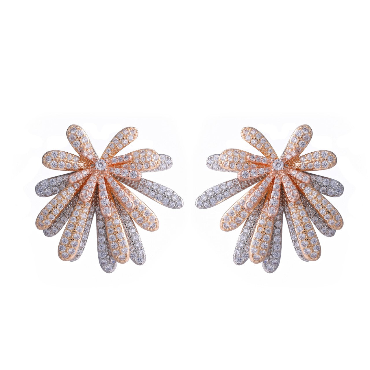 Glowy Flower Evening Earrings