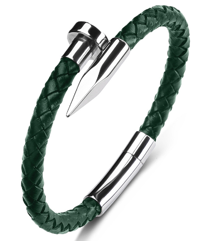 The Nail Leather Men's Bracelet