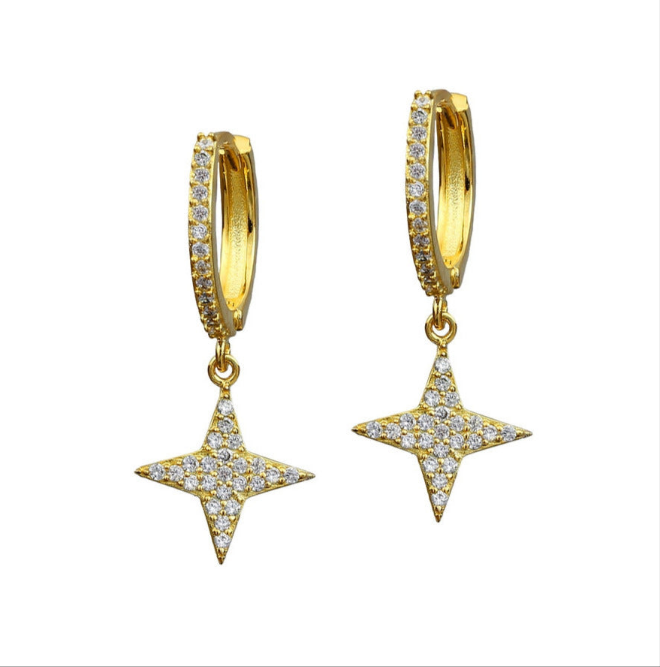 Mini Shy Star Huggies Casual Earrings