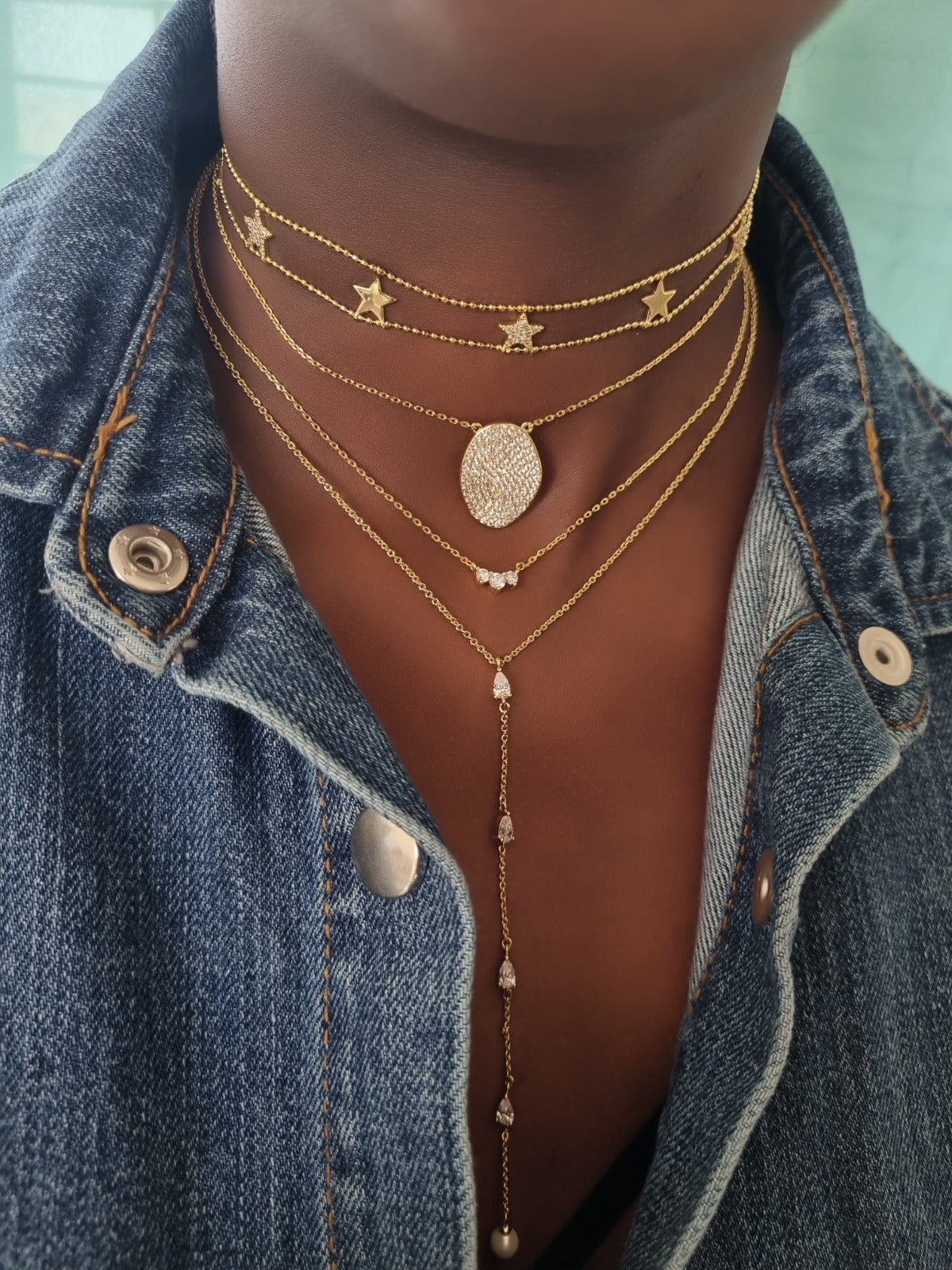 Iman Long Y Pearl Casual Necklace