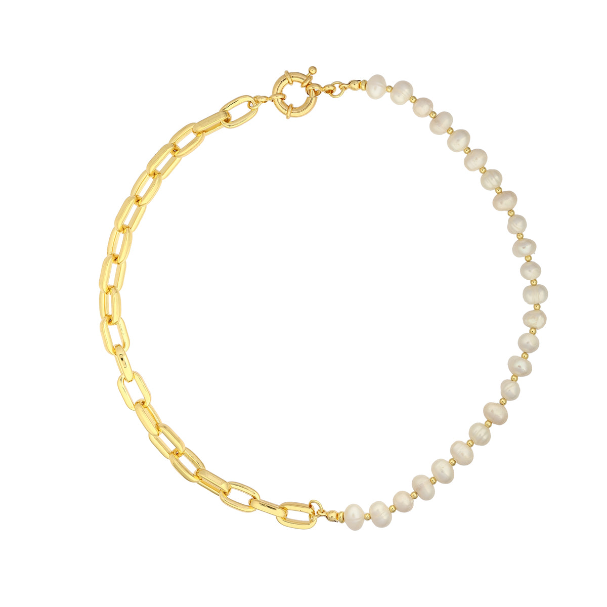 Double Chain Pearl Necklace
