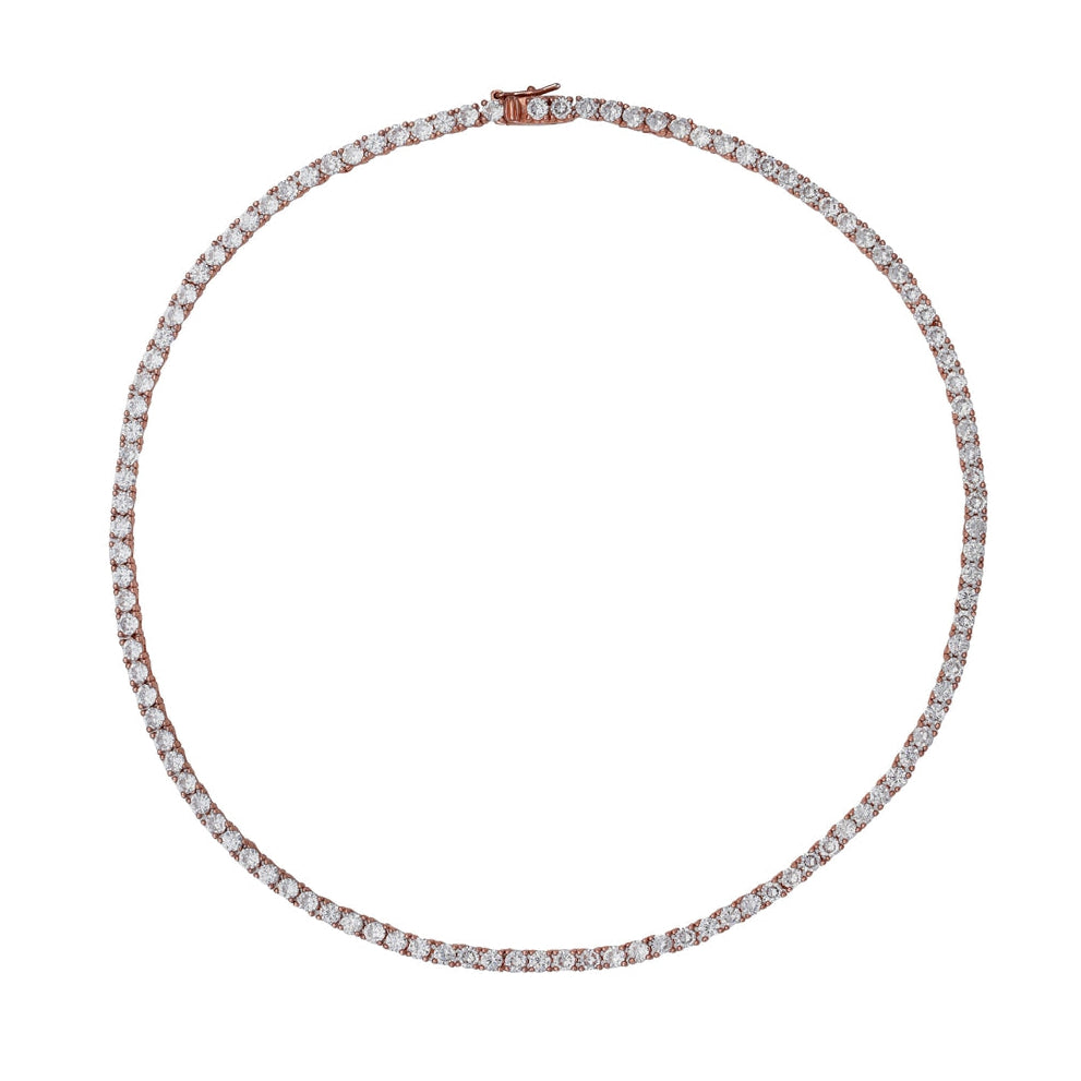 Tennis Necklace Round Stone (4MM)