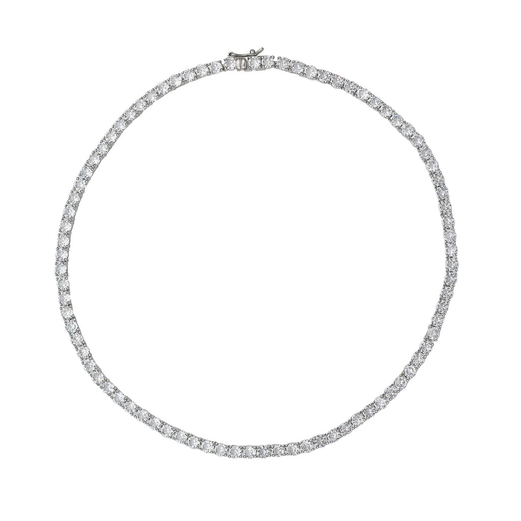 Tennis Necklace Round Stone (4MM)