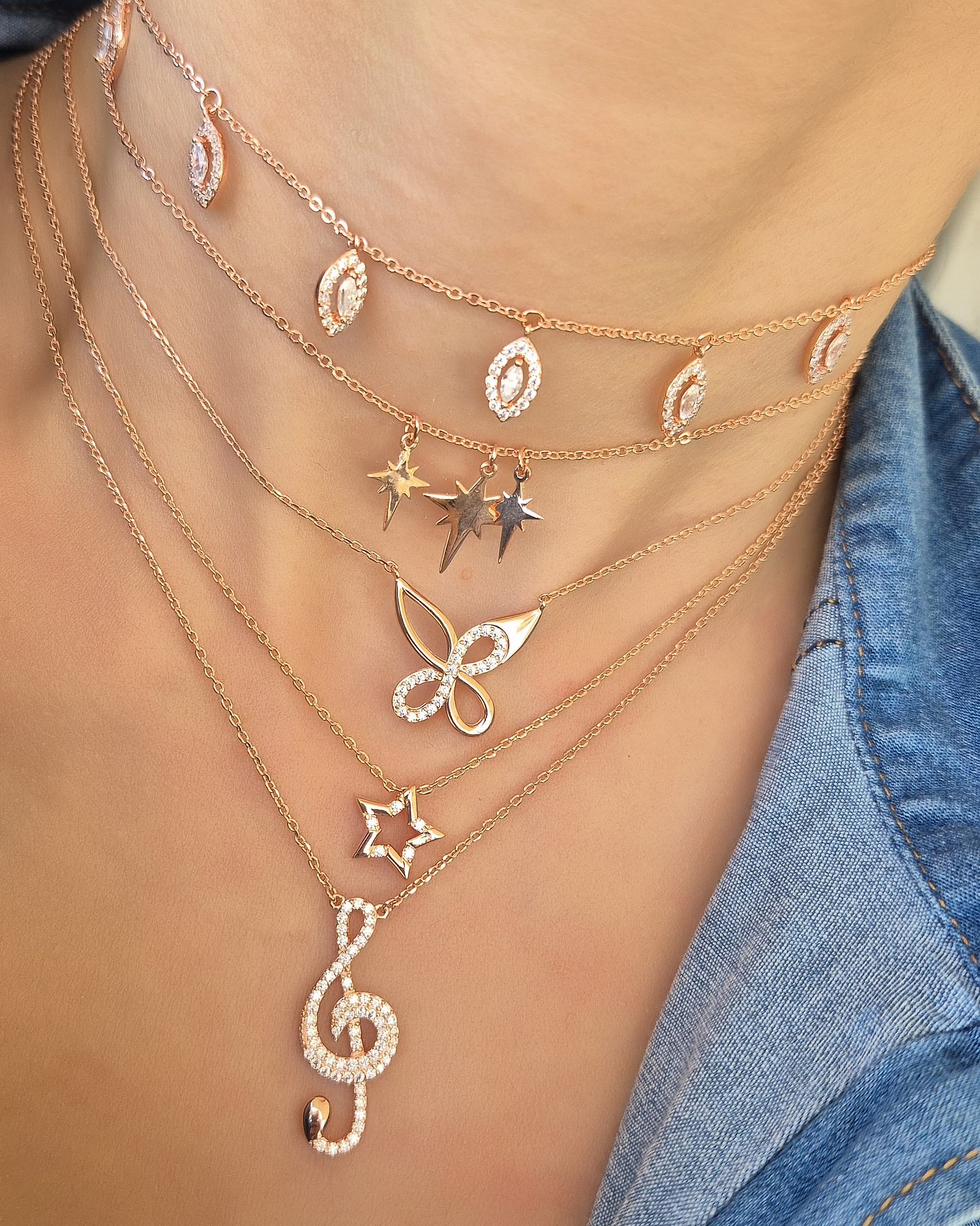 Music Note Casual Necklace