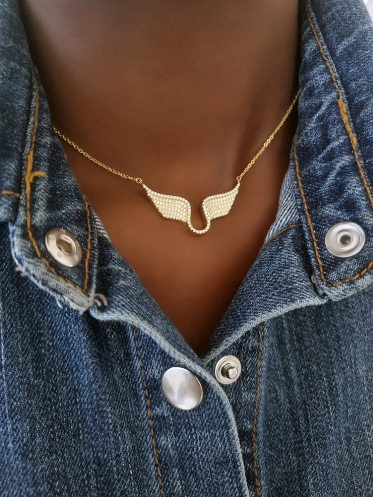 Goddess Open Wings Casual Necklace