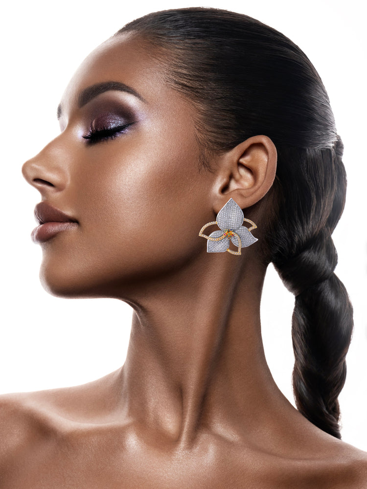 Mystic Flower Evening Earrings