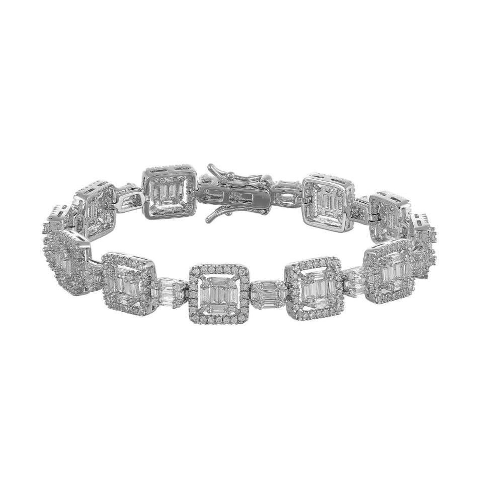 Squares Baguette Yellow Illusion Setting Bracelet