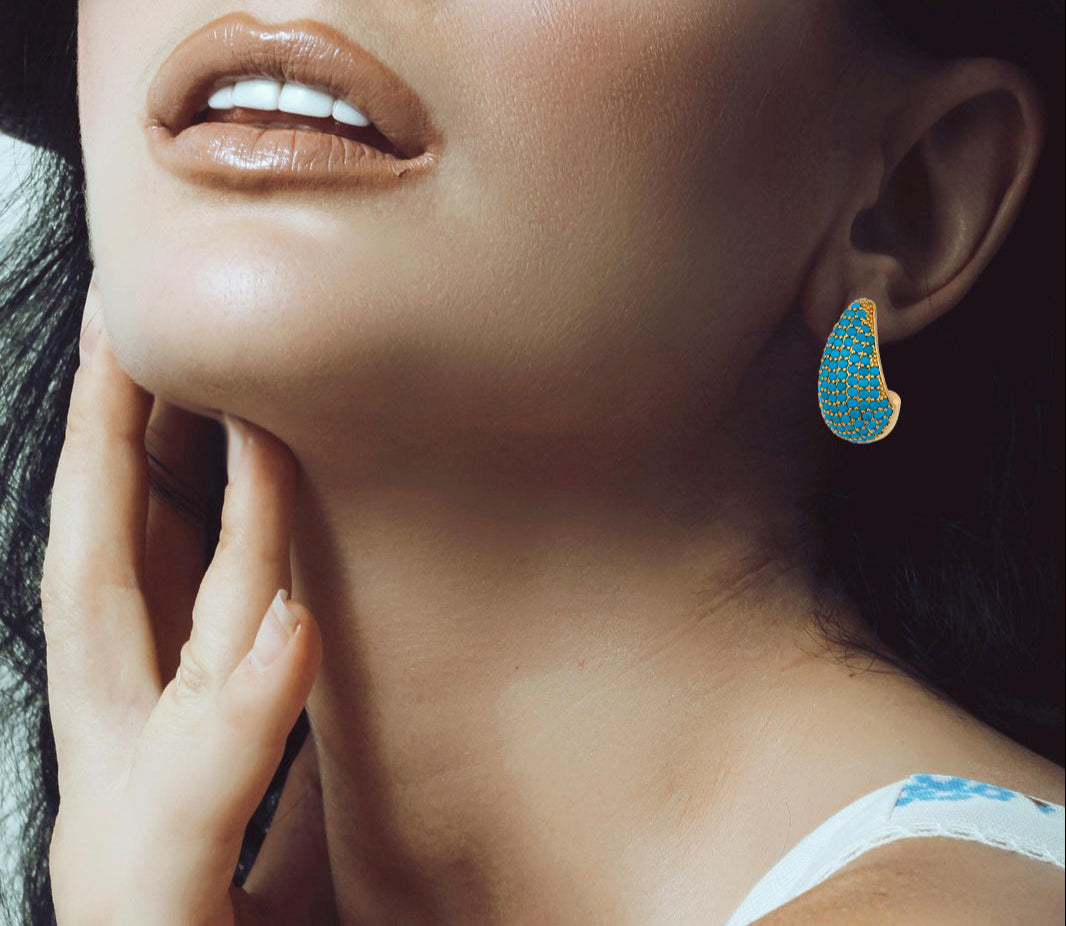 Droppy Turquoise Casual Earrings