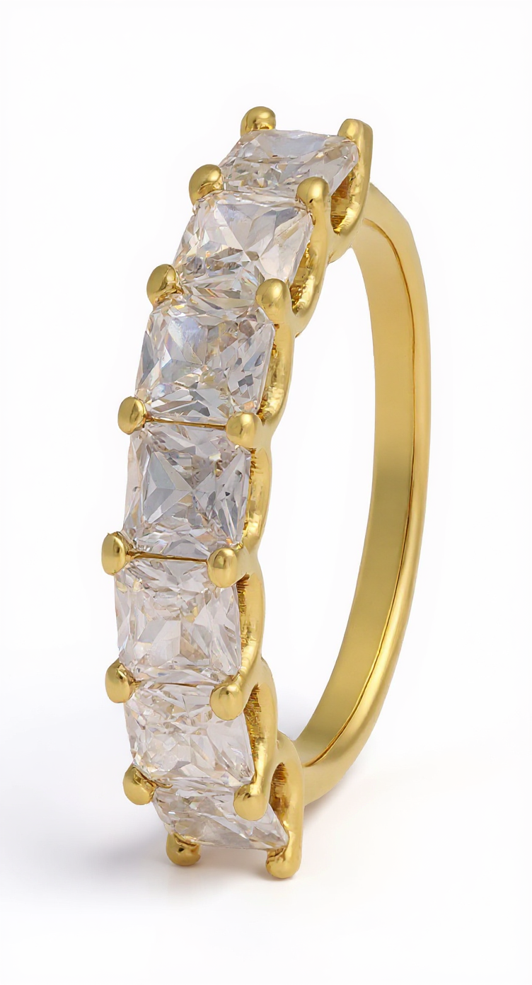 Squaria Semi Alliance Ring