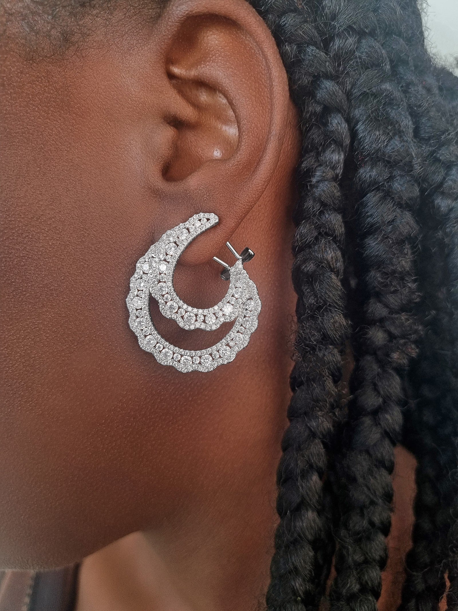 Astradina Curved Evening Earrings