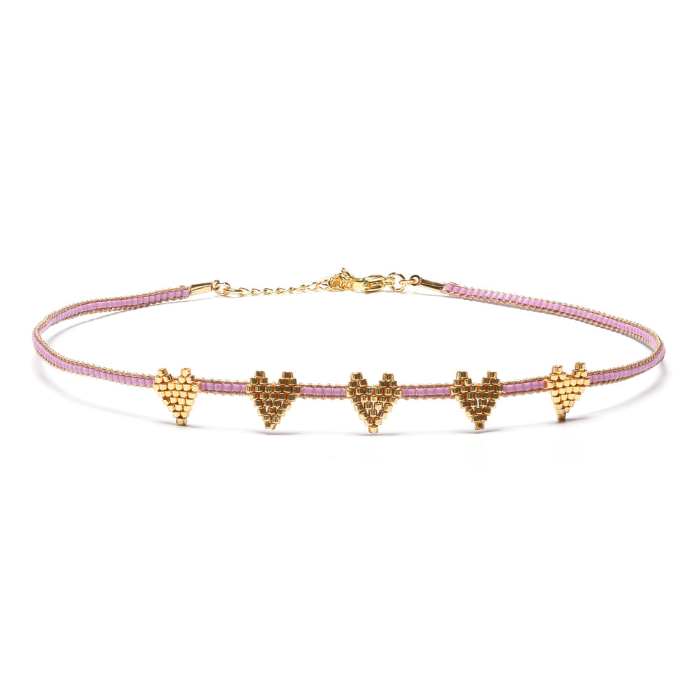 Hearts Align Beaded Anklet