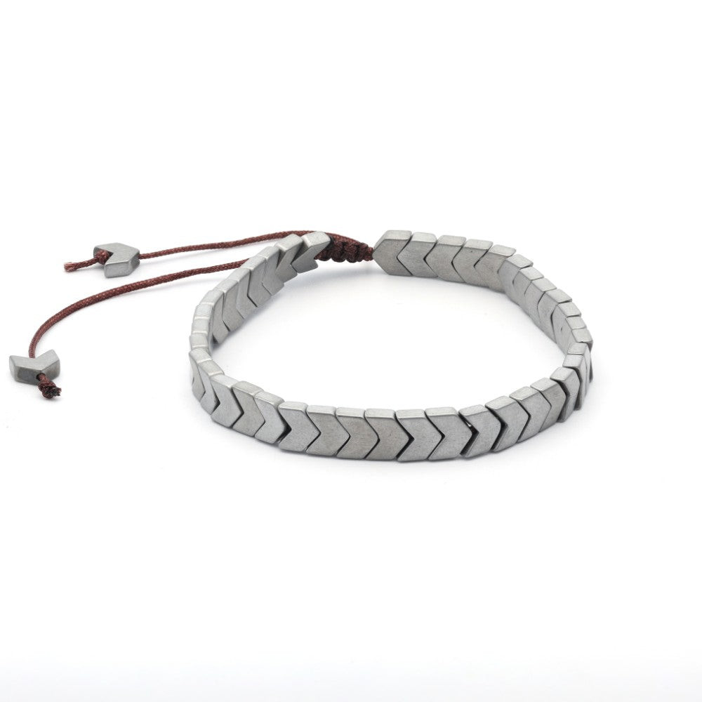 Jaxon Arrows Light Grey Men's Bracelet