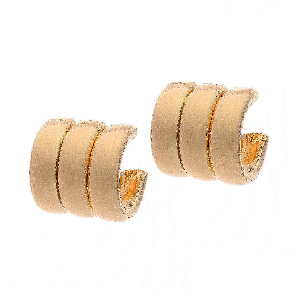 Triple Trouble Casual Hoops Earrings