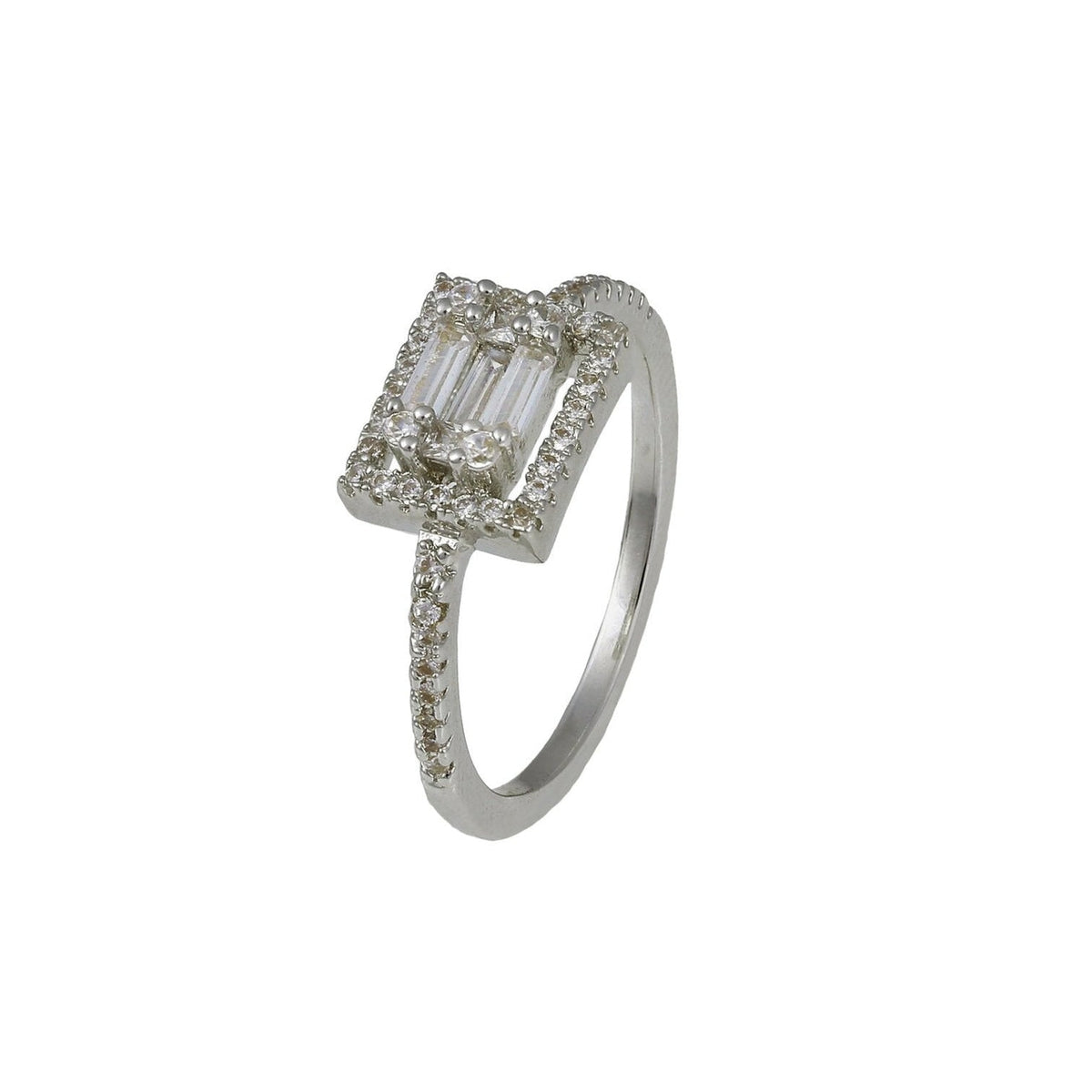 Rectangle Cut Solitaire Ring