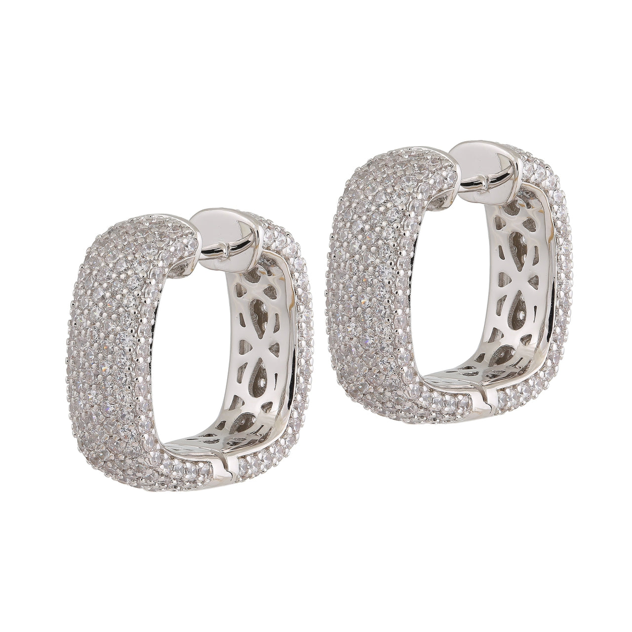 Classical Squares Evening Earrings