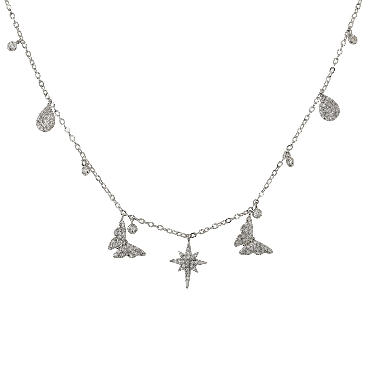 Mixed Star Butterfly Casual Necklace