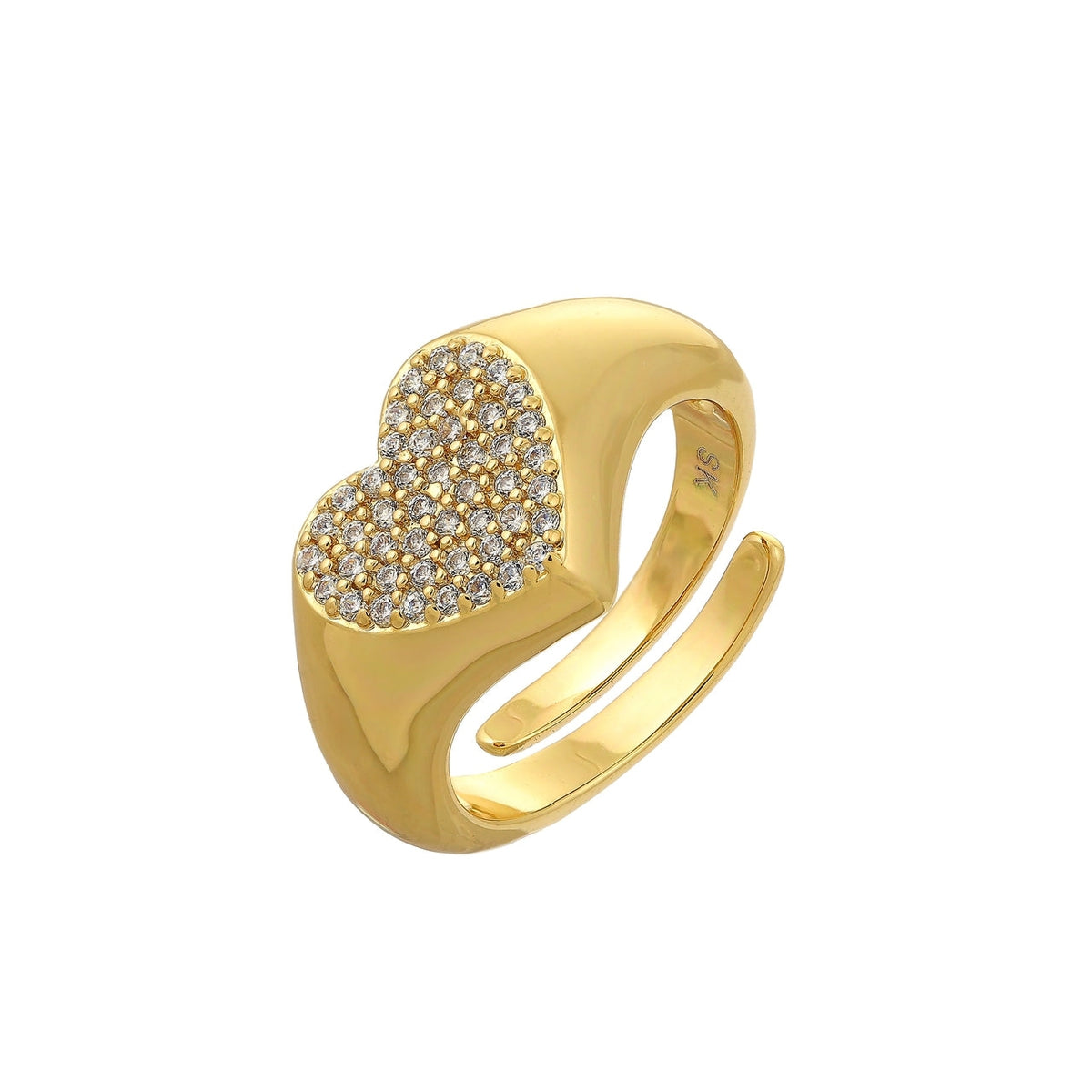 Simple Heart Pinky Ring