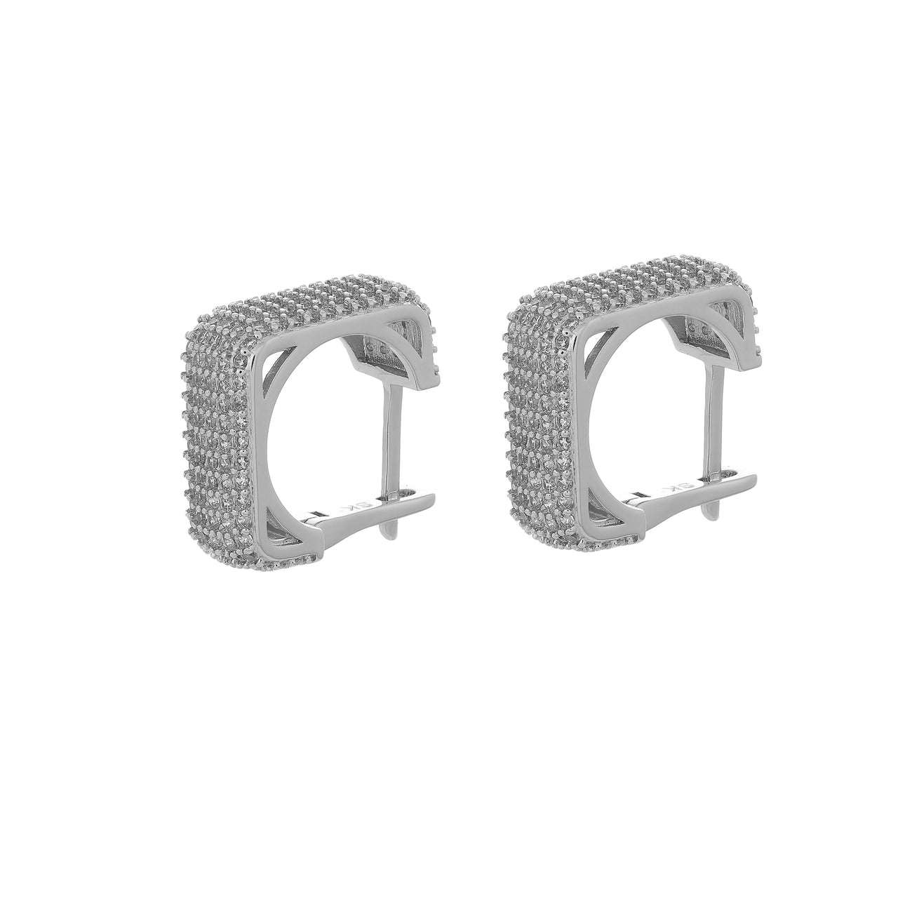 Square Plate Basic Casual Earrings