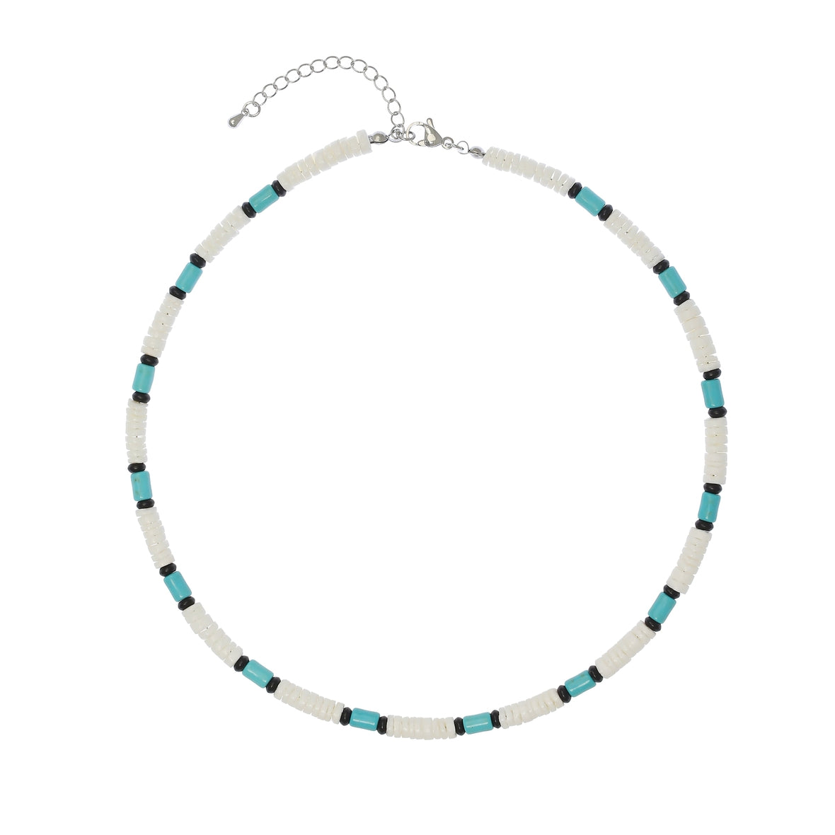 Cassy White Mixed Beaded Necklace