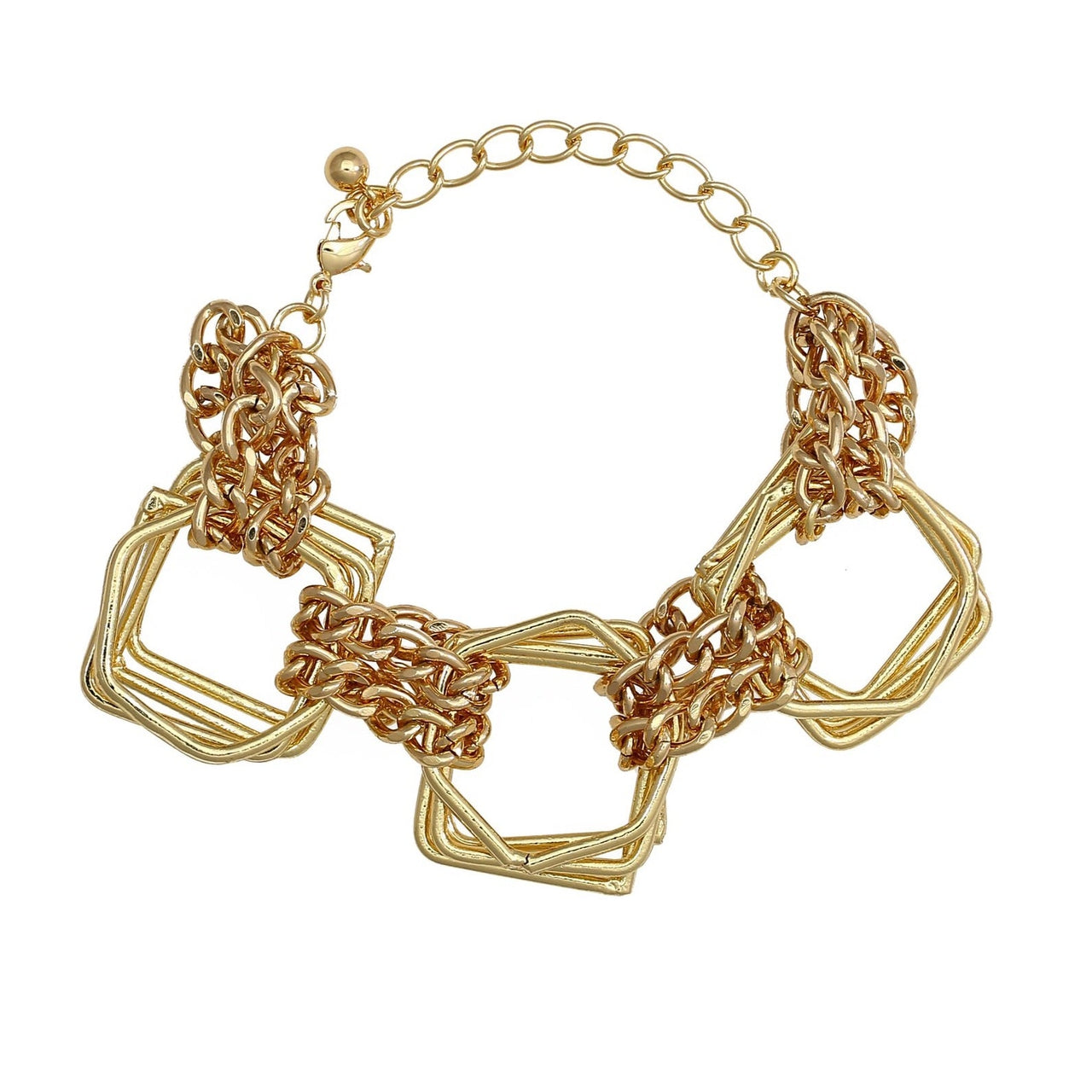 Mixed Squares Chain Bracelet