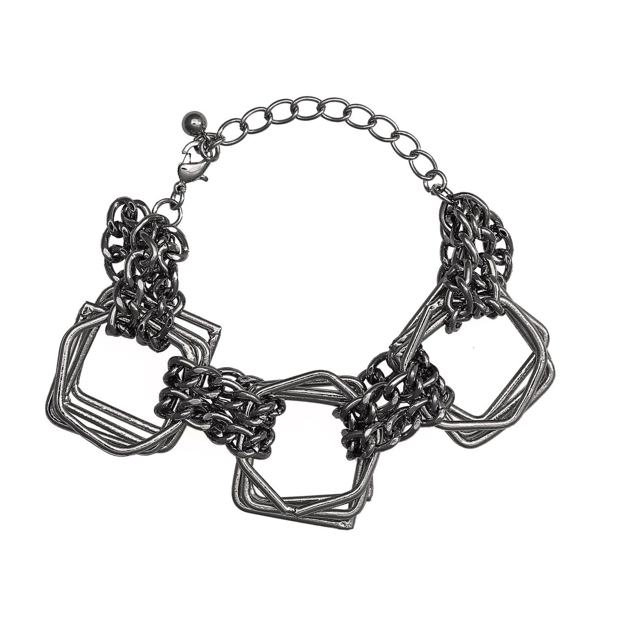Mixed Squares Chain Bracelet