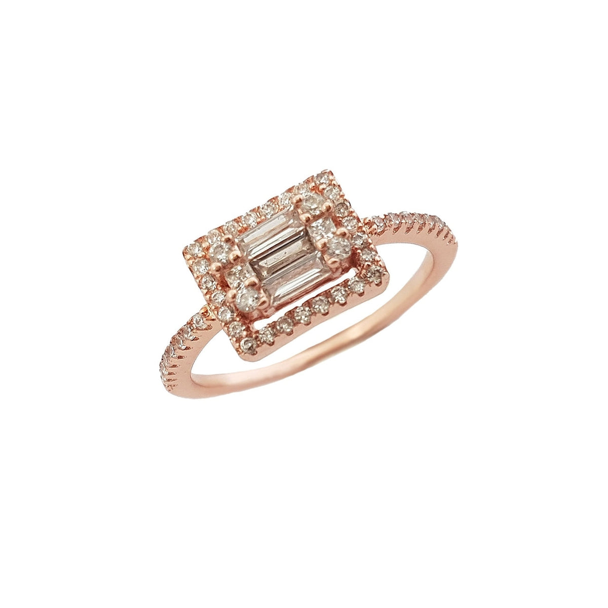 Rectangle Cut Solitaire Ring