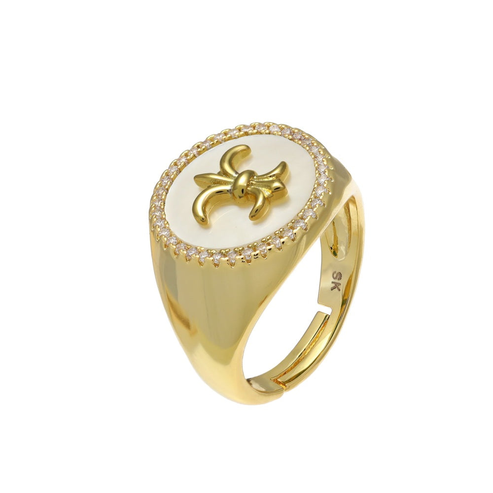 The Lily Flower Pearl Elegant Ring