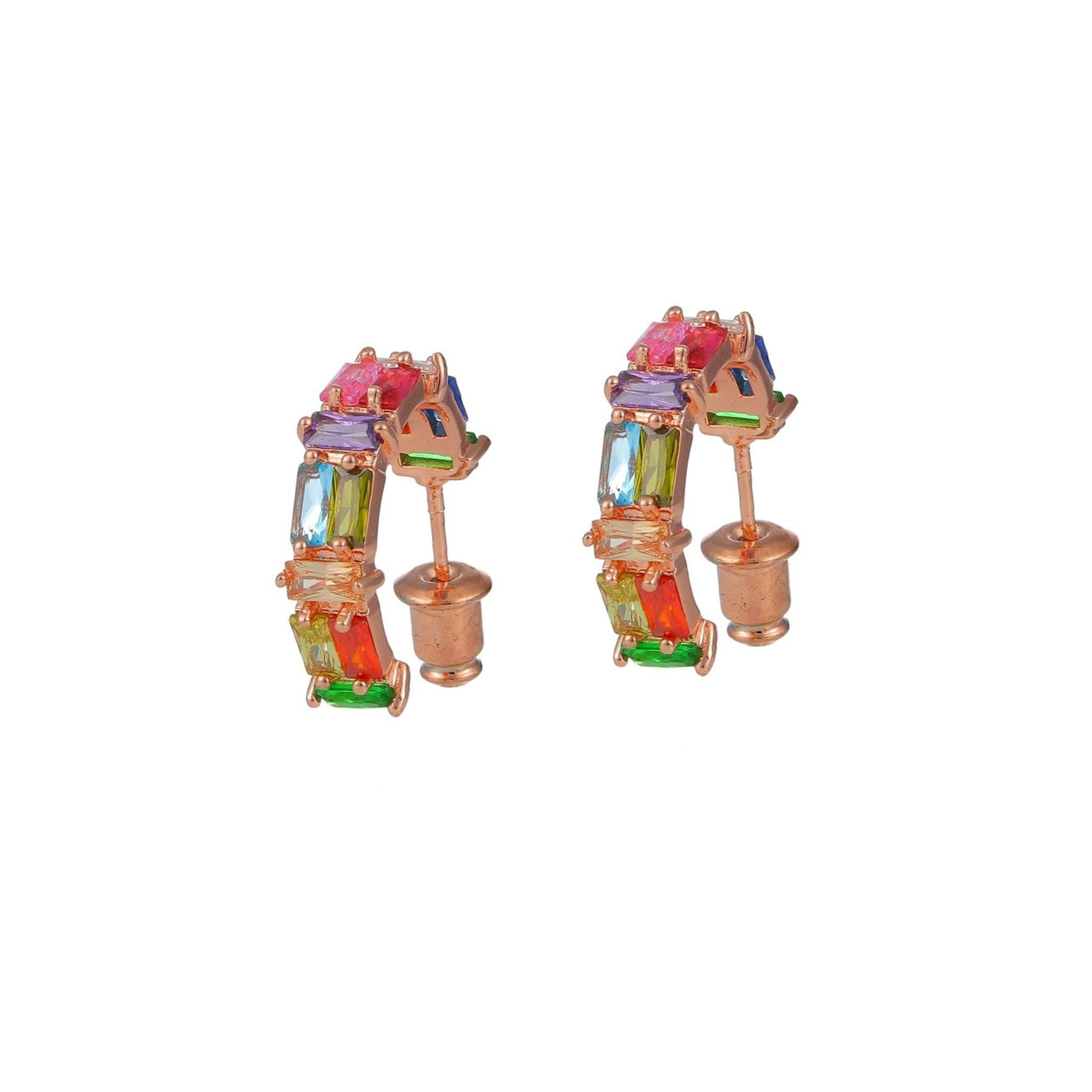 Shana Rainbow Hoops Earrings