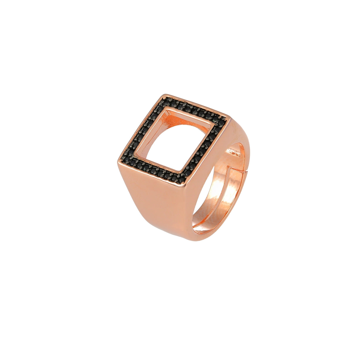 Fair Open Square Pinky Ring