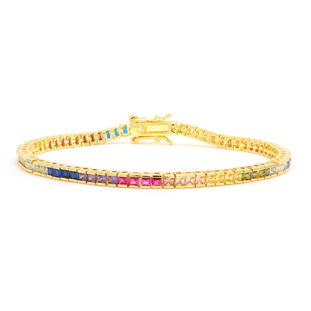 Cynthia 0.06Ct Rainbow Tennis Bracelet