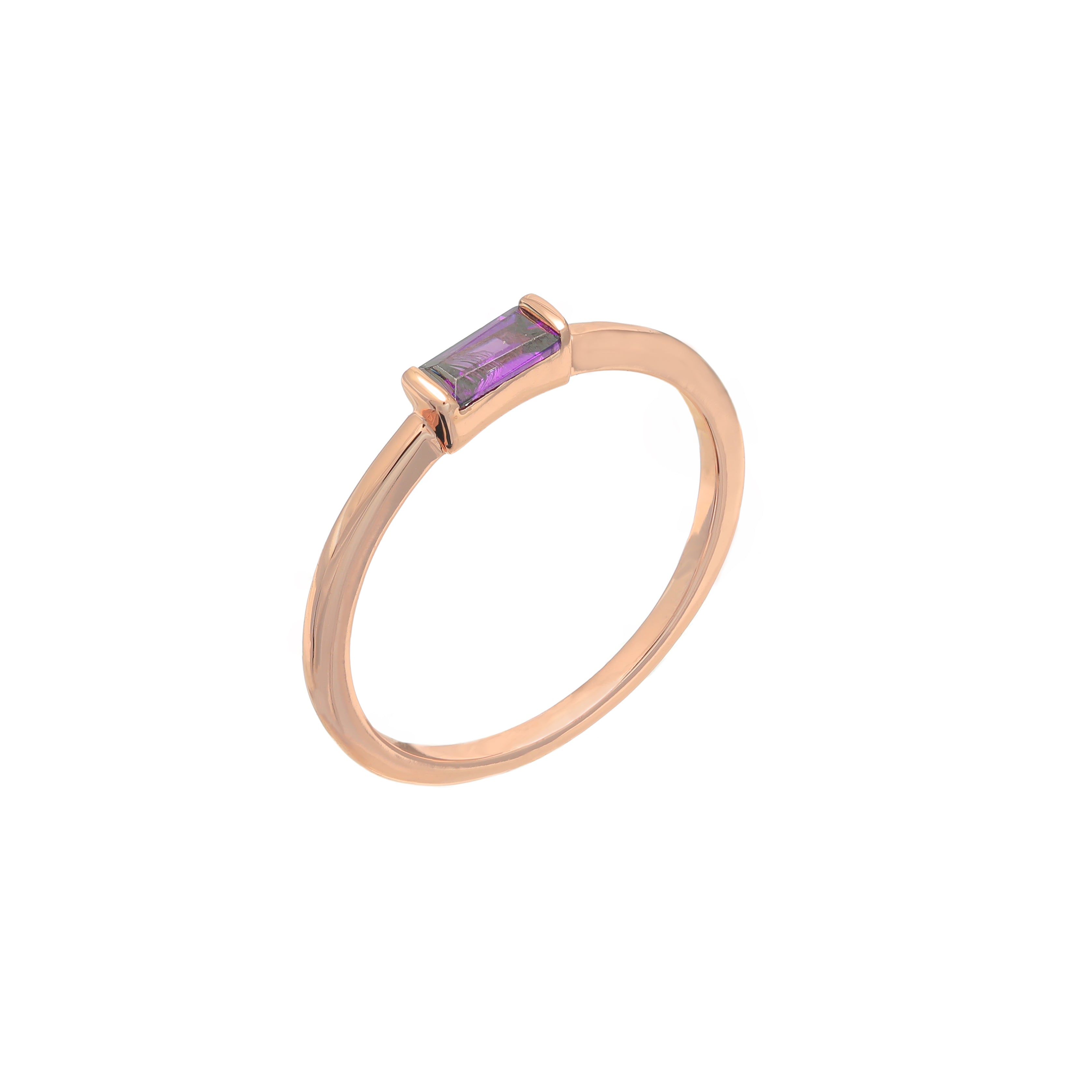 Minimal Purple Stone Ring