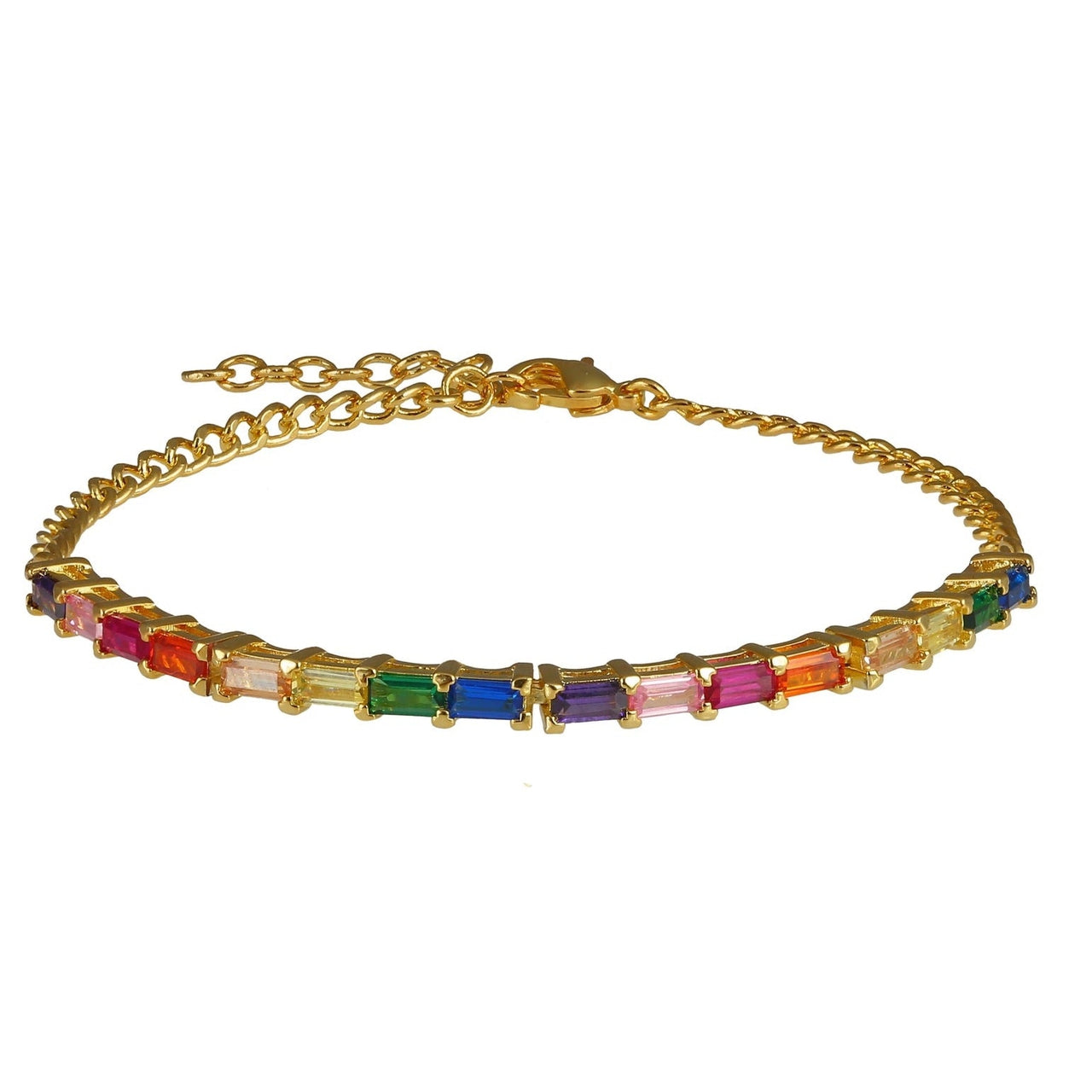 Rainbow Stone Set Bracelet