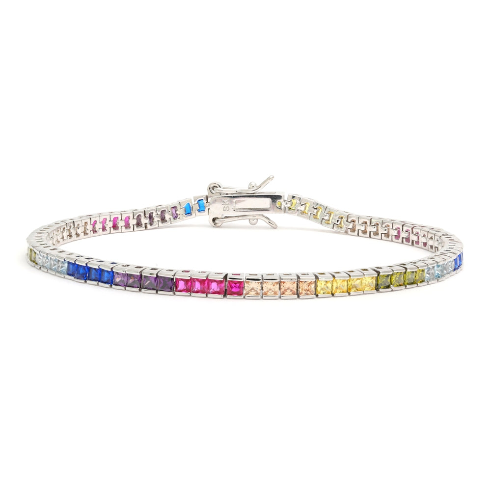 Cynthia 0.06Ct Rainbow Tennis Bracelet