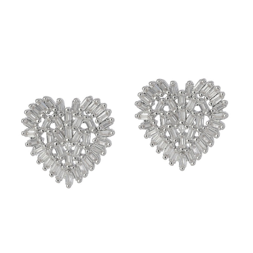 Glammed Heart Evening Earrings