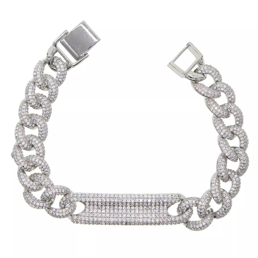 The White Plaque Chain Bracelet