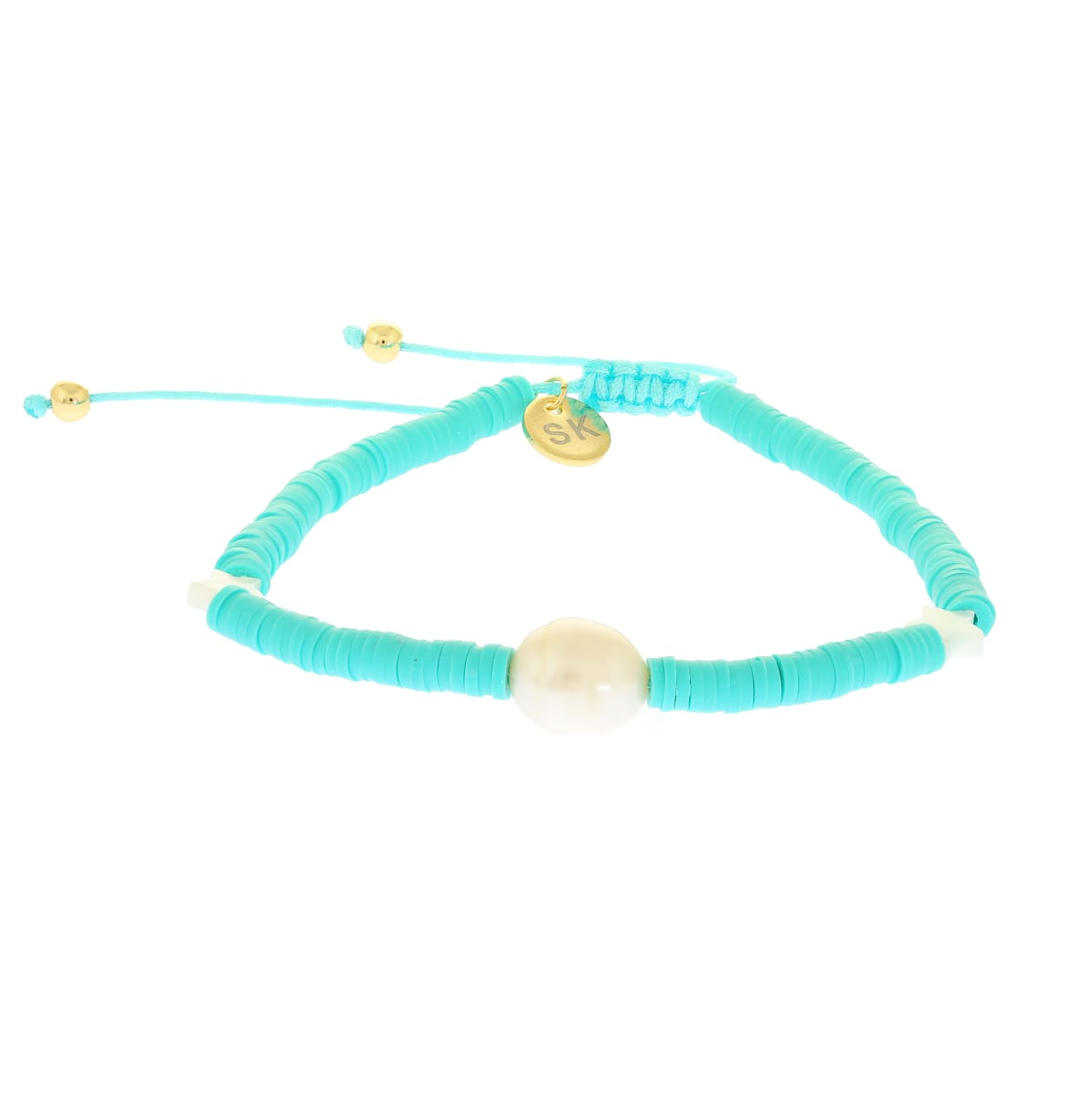 Kelly Turquoise Pearly Surfer Bracelet