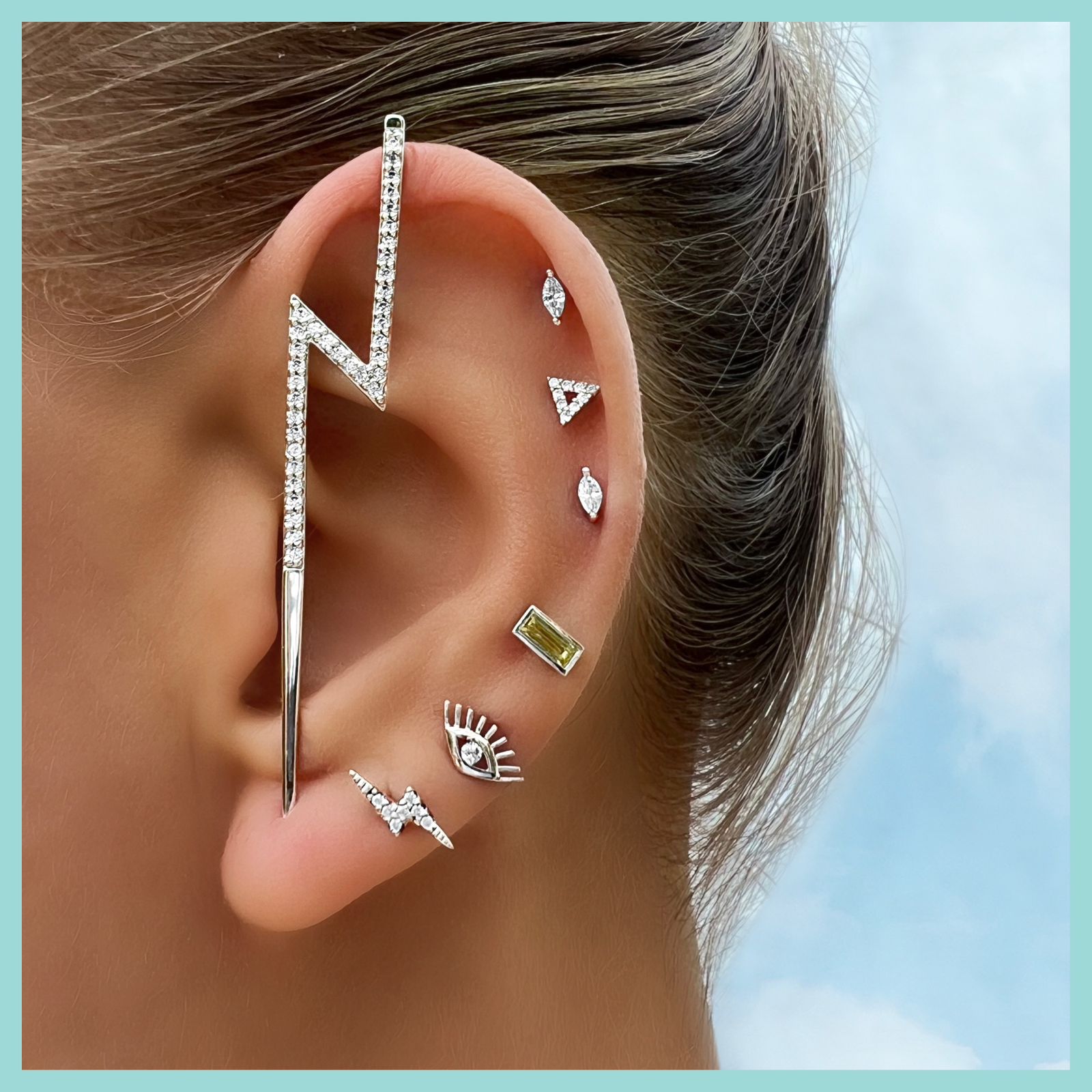 Rectangle Dots Basic Casual Earrings